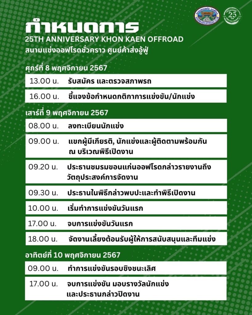 กำหนดการ4.11.2567